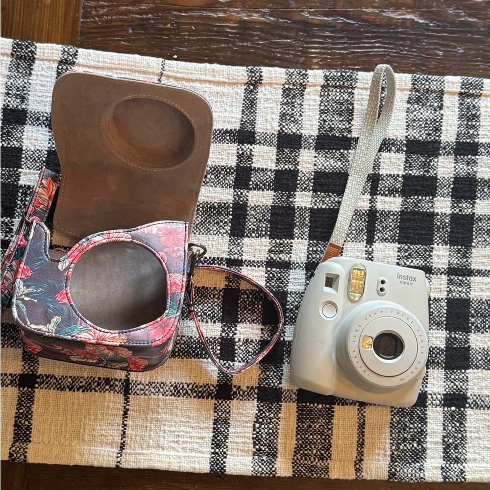 Instax Mini Camera with Floral Patterned Case